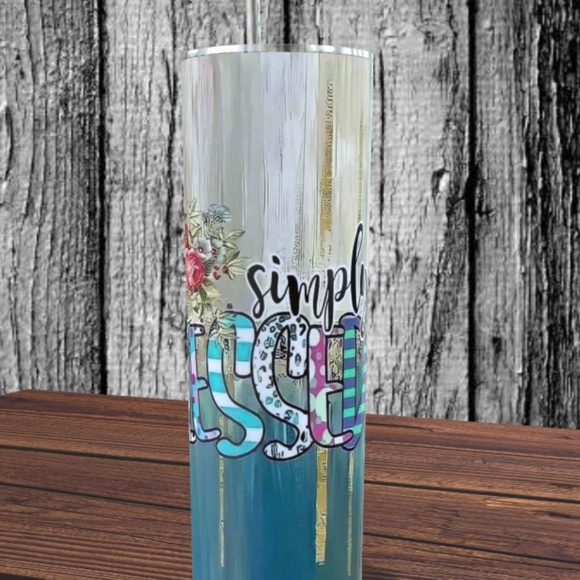 Simply Blessed 20 oz Skinny Tumbler - Picture 4 of 4